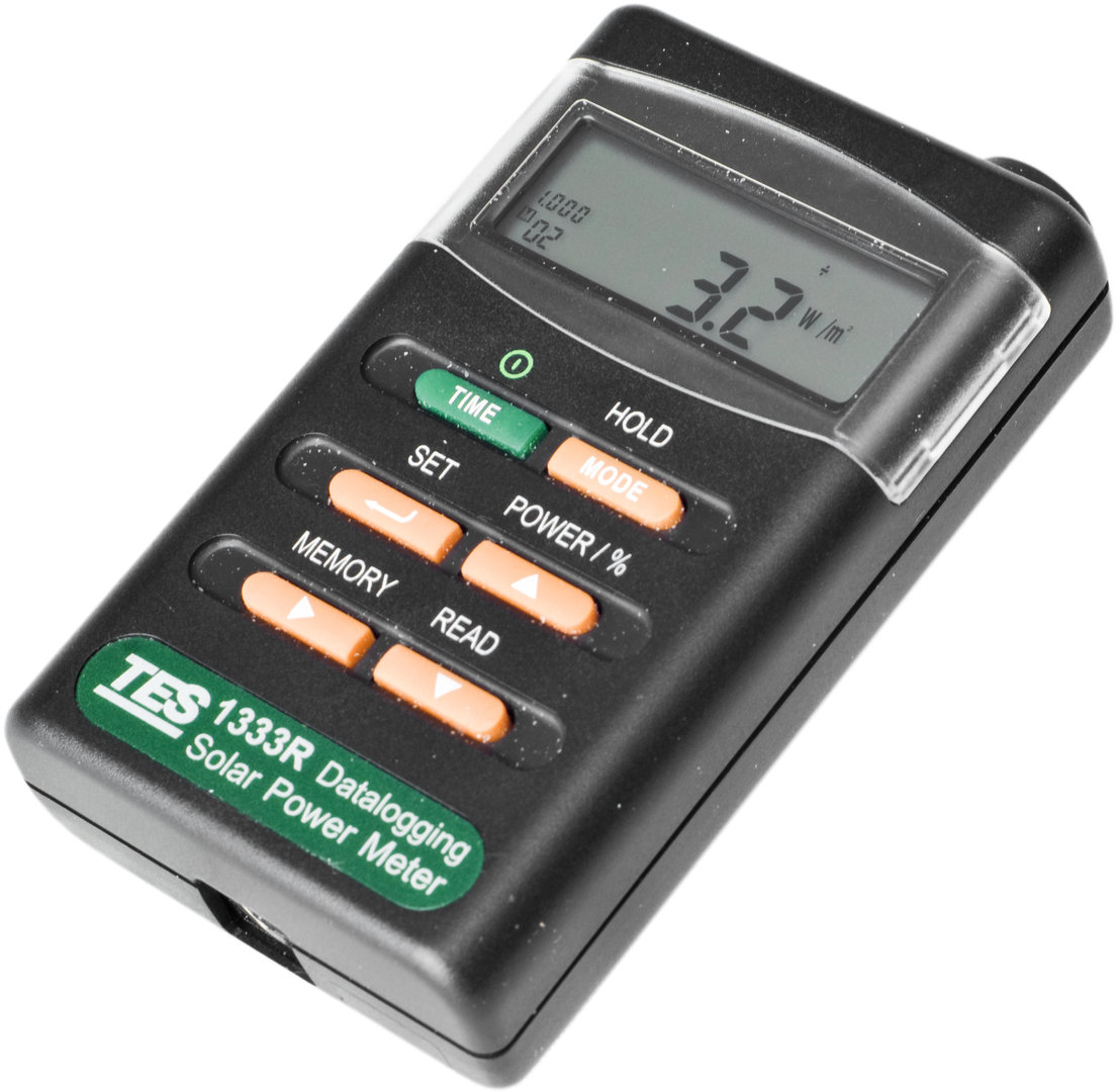 NEW Solar Power Meter TES-1333R Radiation Detector Tester with Data Logging 