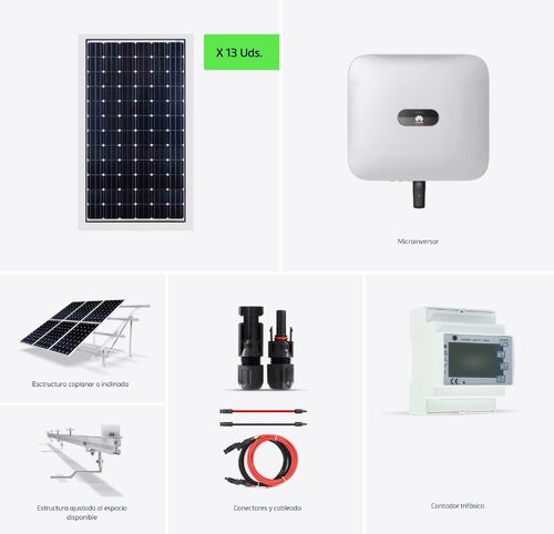Kit solar autoconsumo de 5 Kw instalación incluida