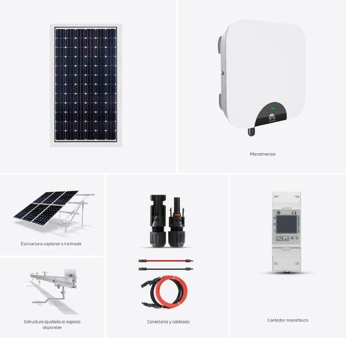 Kit solar autoconsumo de 3 Kw trifasico instalación incluida
