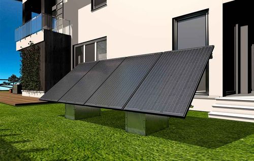 Aesthetic ground supports for solar panels