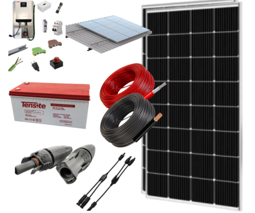 Solar Kit AGM 1000W 12V 2000Whdia
