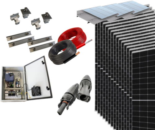 Solar Pumping Kit for three-phase pump 400V up to 4cv