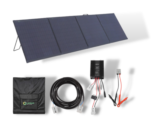 Kit solar portatil 300W 12V con MPPT impermeable