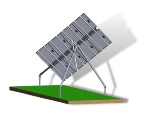 Seguidor solar 1 eje inclinado 20 grados-paneles 16m2/8