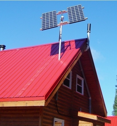 Seguidor solar de un eje valido para 2 paneles solares