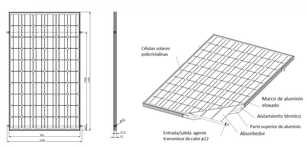 Disciplinario Sucio azúcar Panel solar híbrido 250W agua caliente y electricidad - hibrido